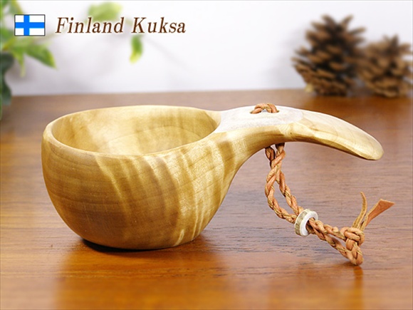 ククサ kuksa フィンランド トナカイの角飾り140ml【北欧雑貨のアット 