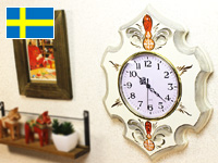 スウェーデンの壁掛け時計 北欧クルビッツ・クロック（Kurbits clock）ホワイト
